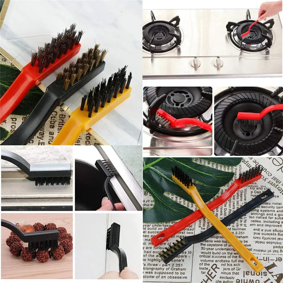 Multi-Purpose Heavy Duty Cleaning Brush Set – Gas Stove & Tile Groove Scrubber