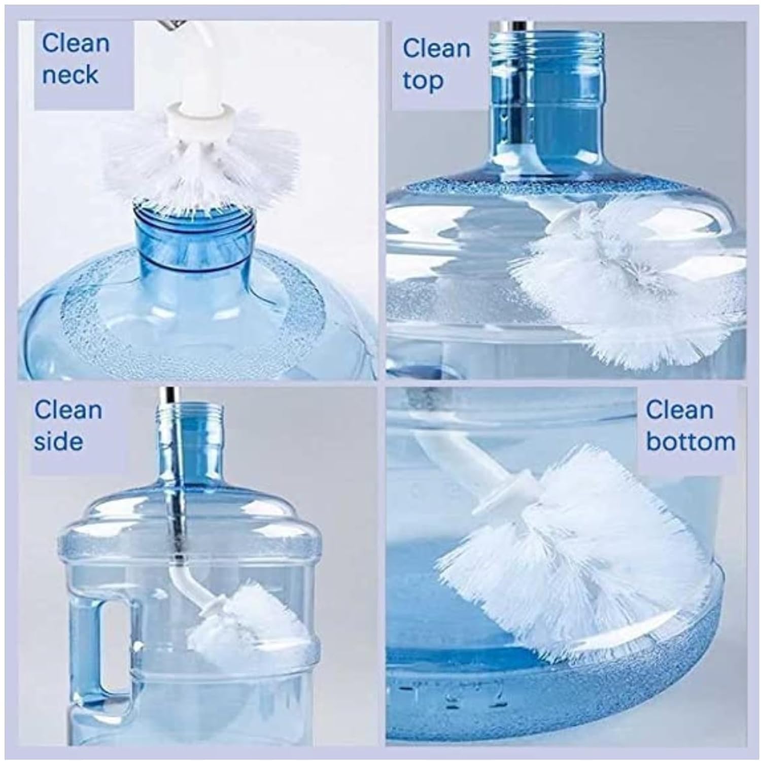 Round Gallon Cleaning Brush – Long Handle Water Jar Cleaner