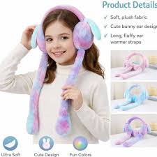 Fluffy Bunny Hug Winter Earmuff Scarf