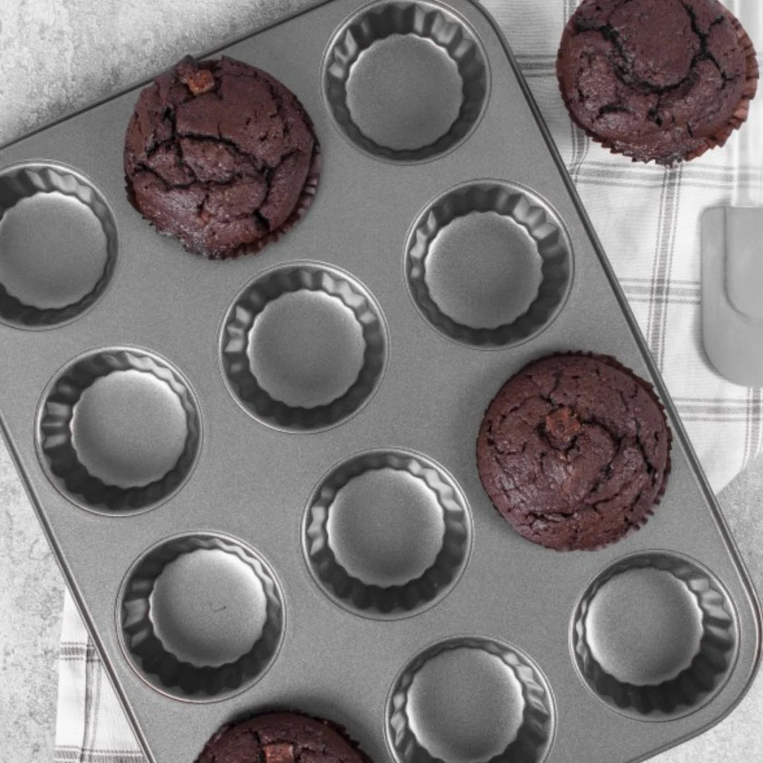 Premium 12-Cup Non-Stick Muffin Tray – Perfect Baking Pan for Cupcakes & Muffins